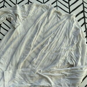 Olivia Rae Lightweight White Longline Cardigan